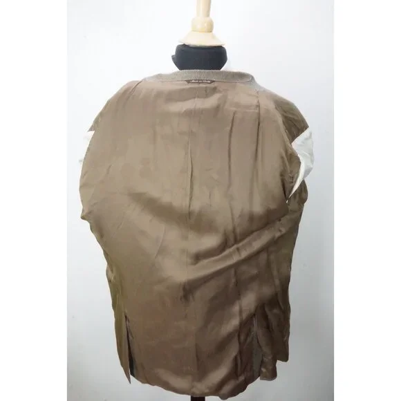 Canali Silk Blend Woven Brown Sport Coat Jacket Sz 44R